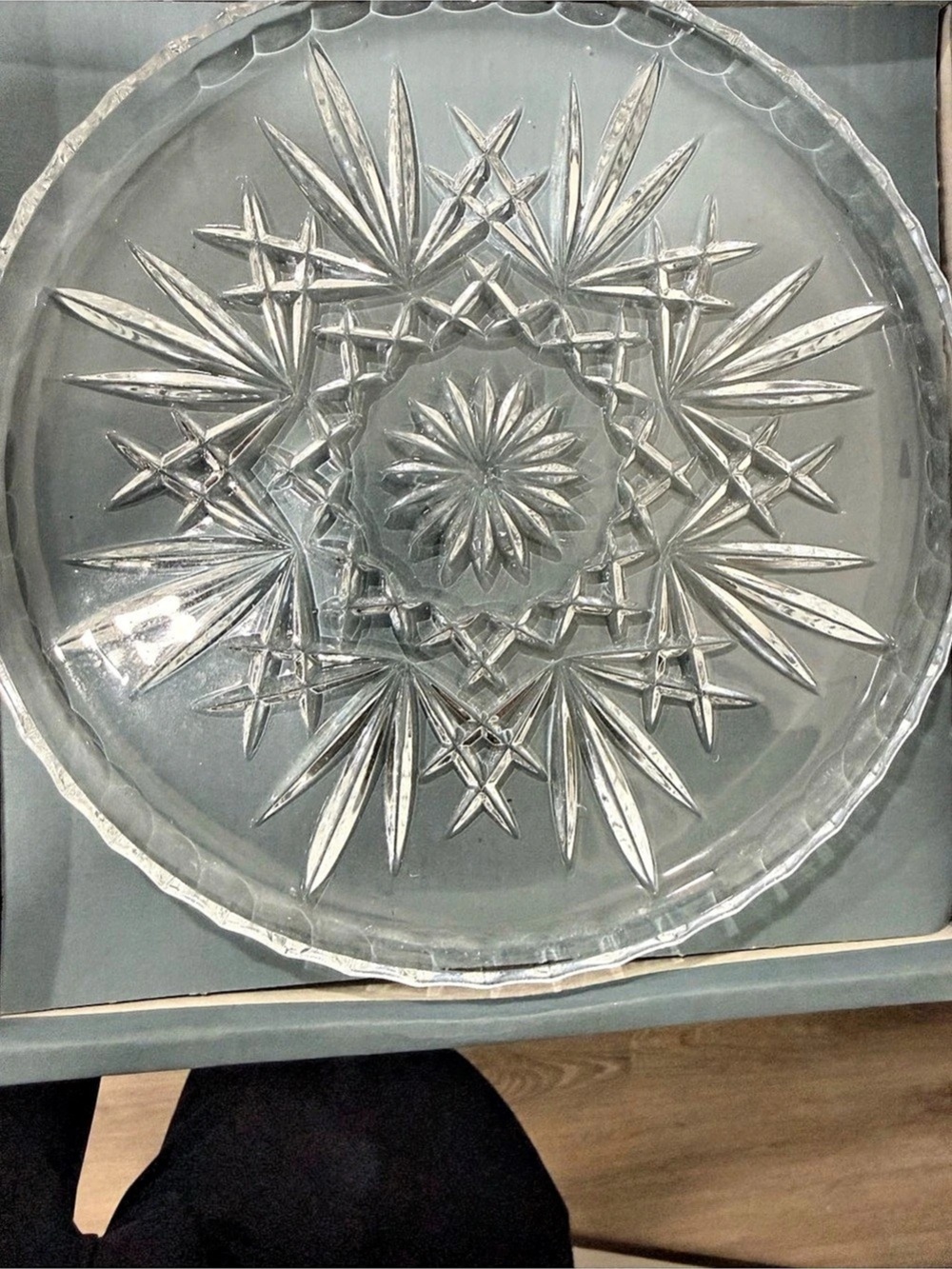 Cristal d'Arques 4 Villemont Crystal Plate Clear Like New